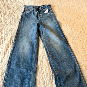 Gap Wide Leg Sky High Jeans size 26 2R NWT